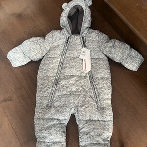 GAP Heather Gray Baby Snowsuit